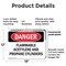 Signmission Flammable ACETYLENE And Propane Cylinders Danger Sign, Plastic, 18in W x 12in L, 2PK OS-2PACK-DS-P-1218-L-2053 - alternate 9